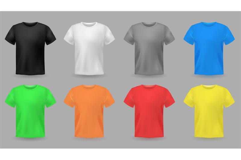 color-t-shirt-mockups-design-colorful-textile-fabric-apparel-for-men