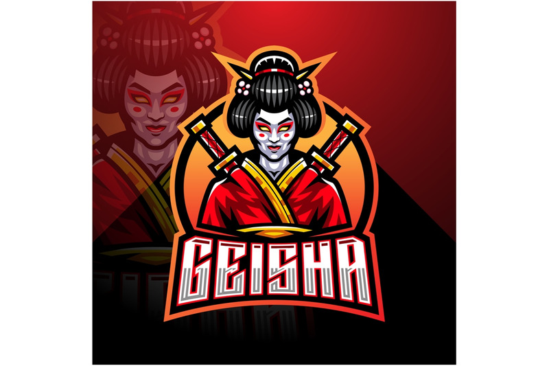 geisha-esport-mascot-logo-design