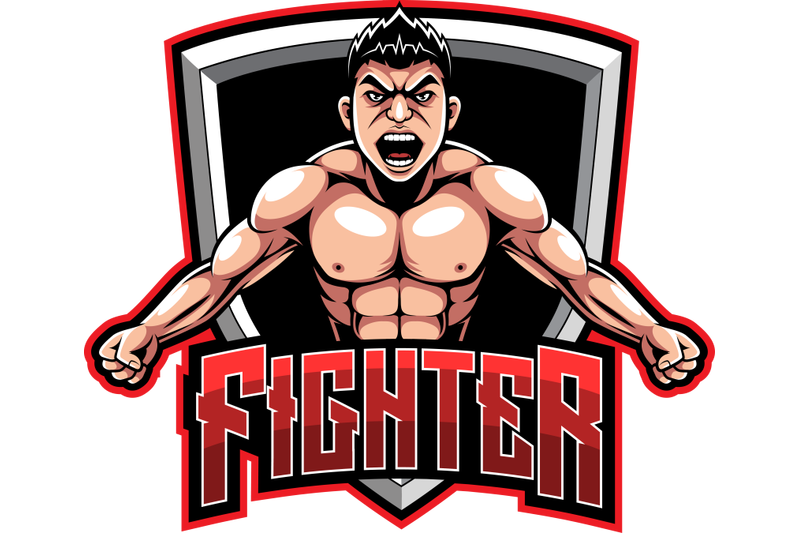 fighter-esport-mascot-logo-design