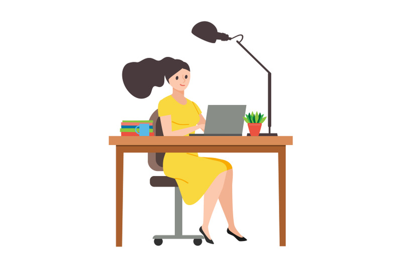 work-at-the-computer-in-the-office-concept-illustration