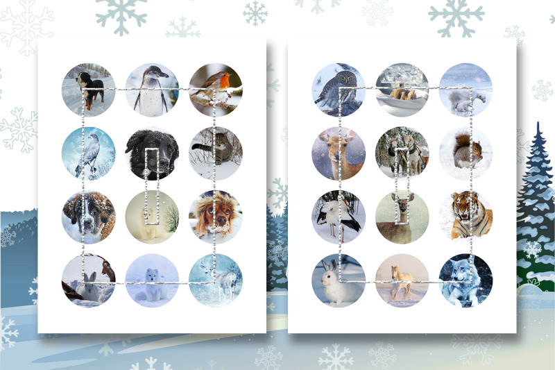 winter-animals-collage-sheet-winter-cabochon