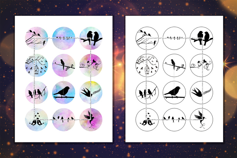 birds-silhouette-digital-collage-sheet