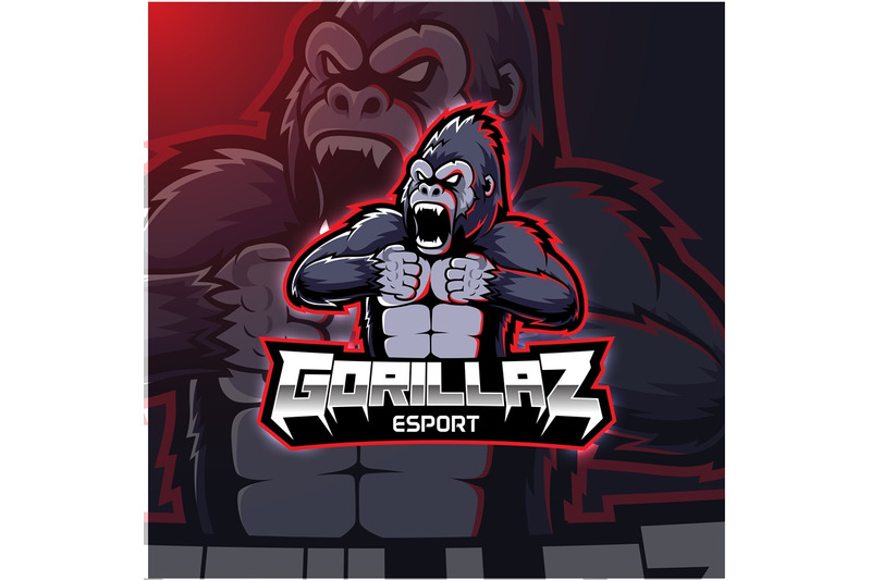 gorilla-esport-mascot-logo-desain