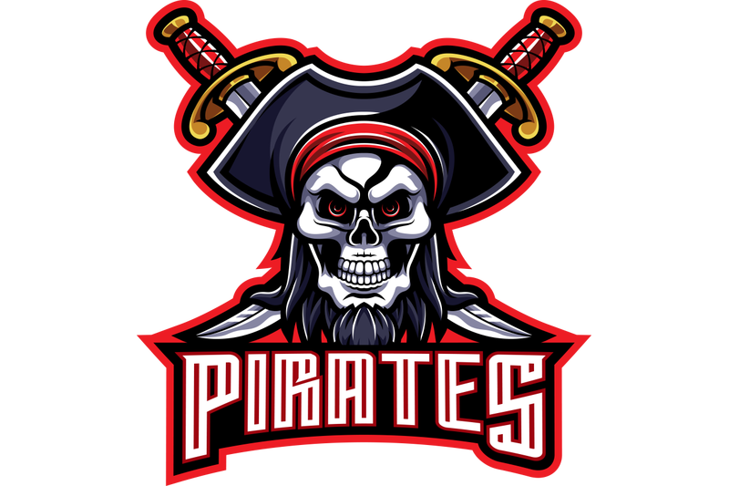 Pirates mascot gaming logo design By Visink | TheHungryJPEG
