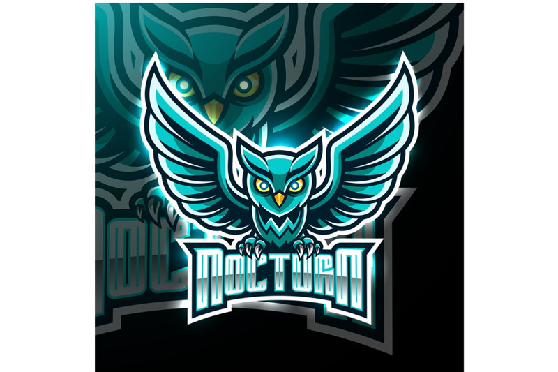 nocturnal-bird-owl-mascot-logo-design