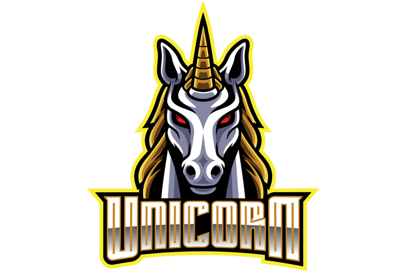 unicorn-head-mascot-logo-design