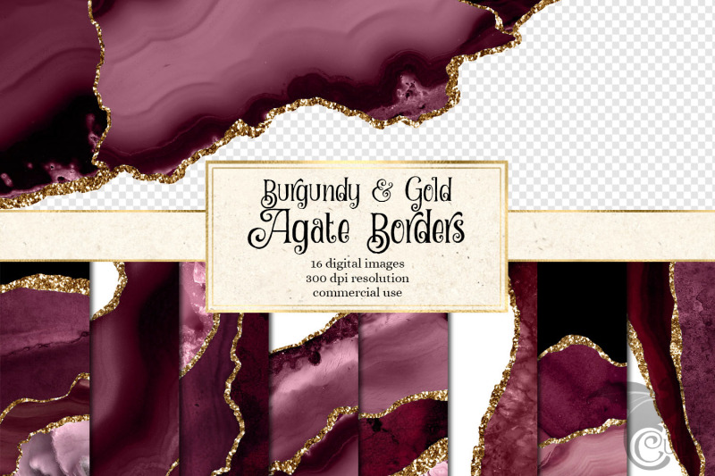 burgundy-agate-border-overlays