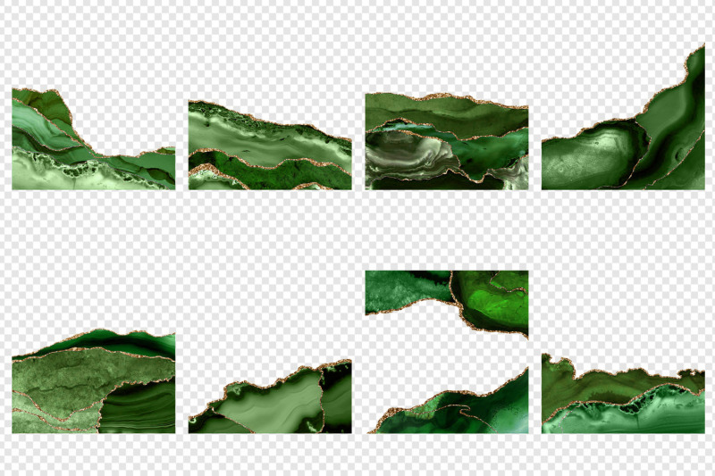 green-and-gold-agate-border-overlays