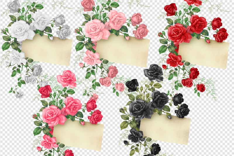 rose-note-frames-clipart