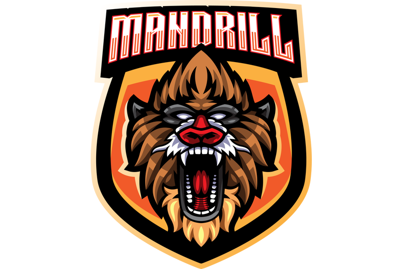 mandril-esport-mascot-logo-design