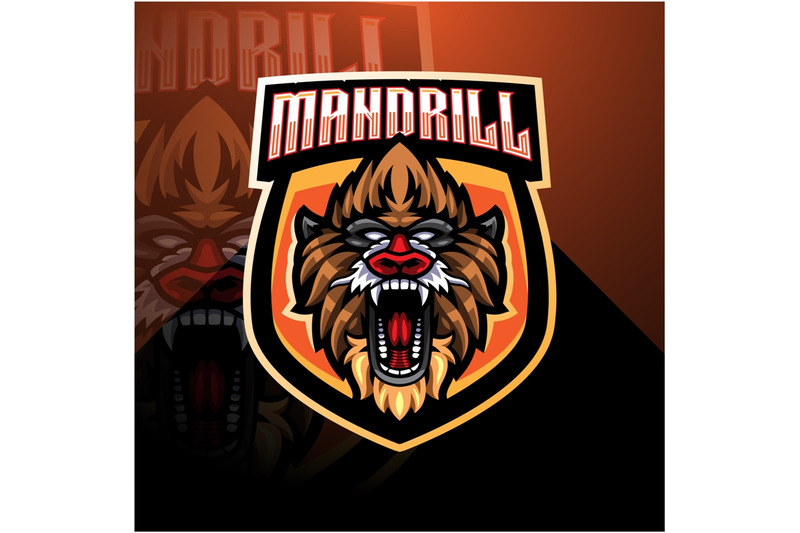 mandril-esport-mascot-logo-design