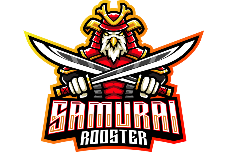 samurai-rooster-esport-mascot-logo