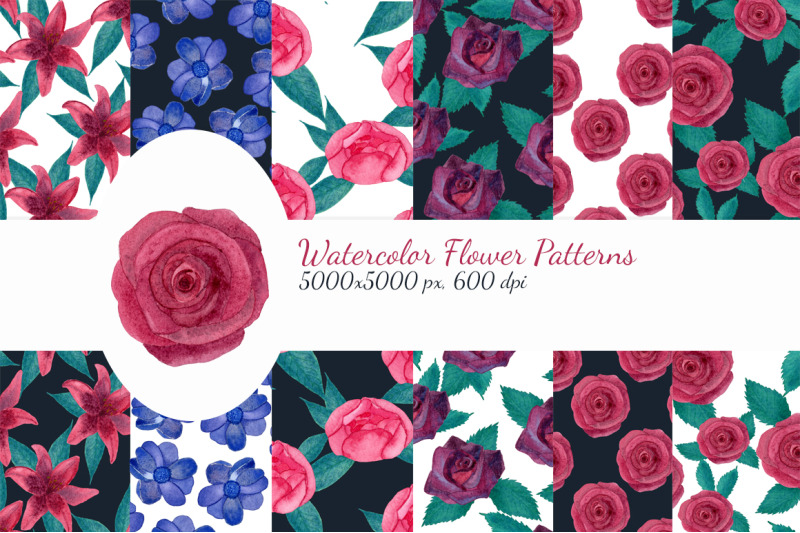 watercolor-flower-pattern