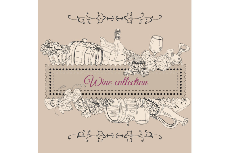 vintage-clipart-of-items-of-wine-product-hand-drawn-sketch