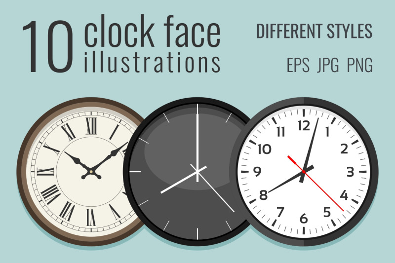 10-clock-face-illustrations