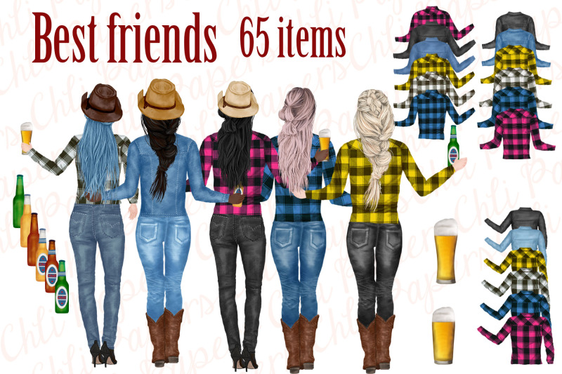 best-friends-clipart-cowgirls-clipart-western-girls
