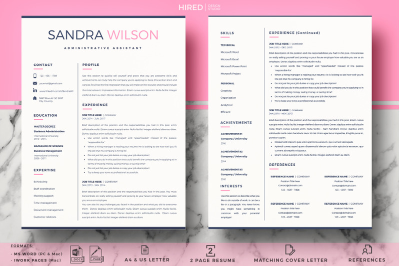 creative-resume-for-administrative-assistant-resume-bundle-bonus