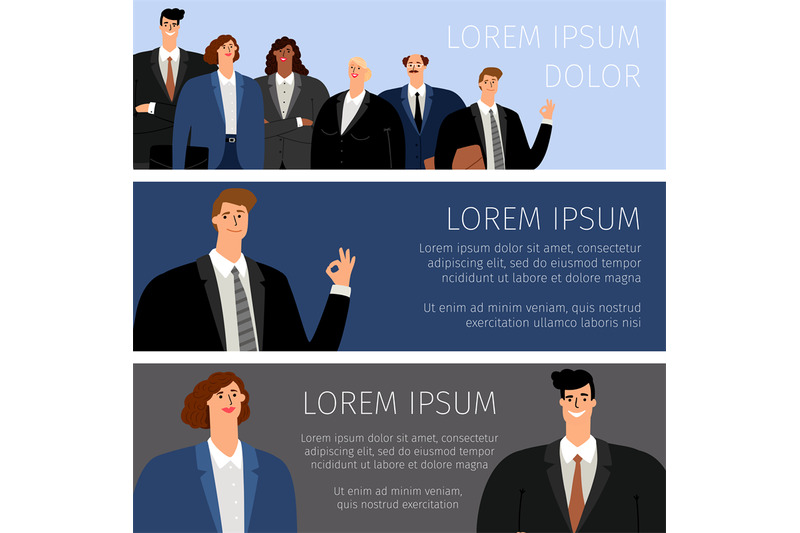 business-people-cartoon-banners