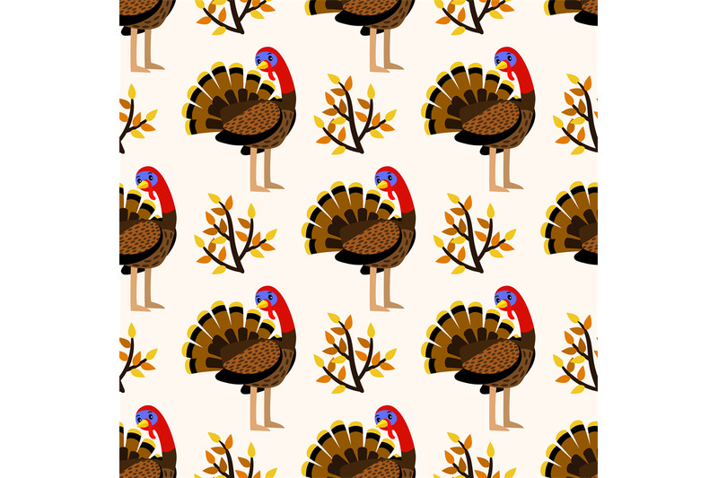 autumn-cute-seamless-pattern-with-turkey-birds