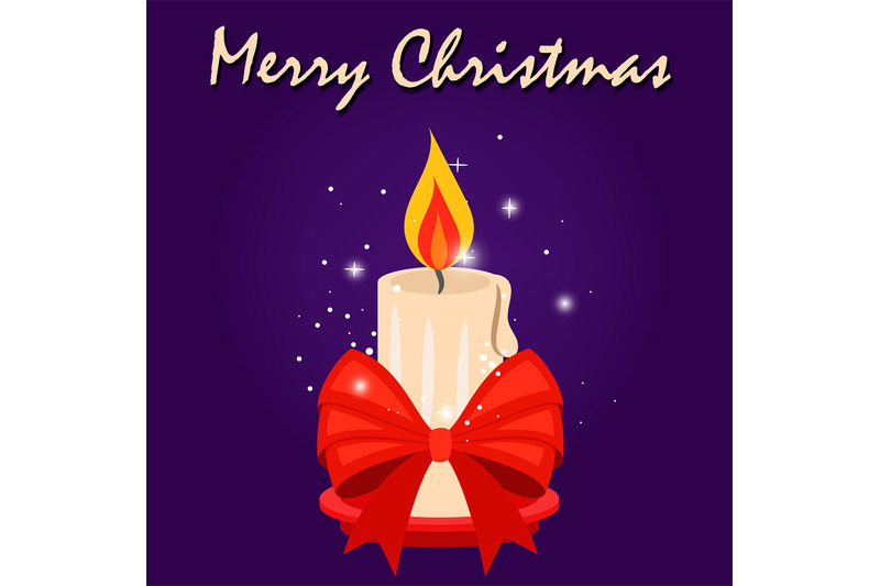 christmas-card-with-candle-and-red-bow
