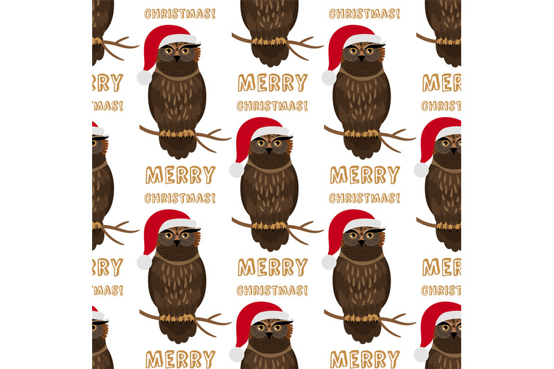 christmas-owl-with-santa-hat-seamless-pattern