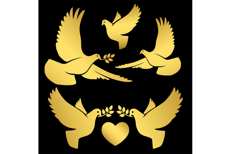 gold-flying-doves-on-black