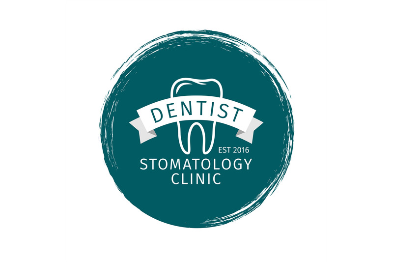 grunge-style-dental-clinic-label