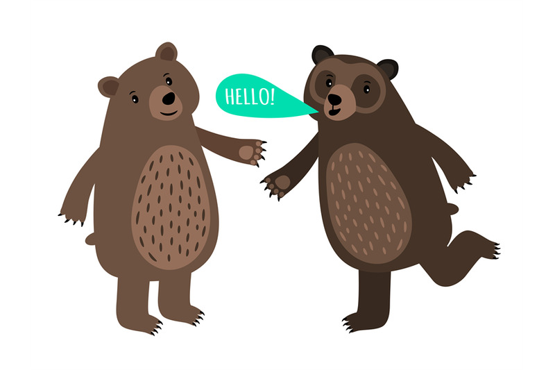 two-cartoon-bears-with-speech-bubble