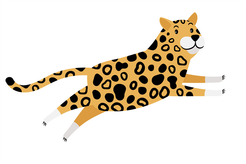 running-cartoon-leopard-icon