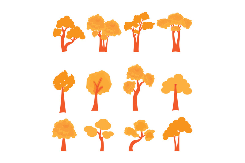 tree-shape-collection-with-orange-color