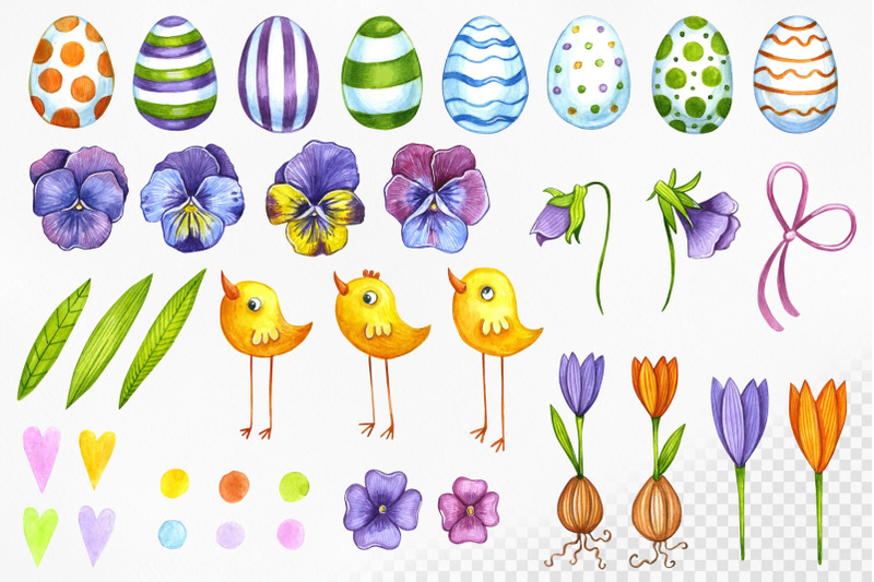 happy-easter-set-watercolor-illustrations-spring