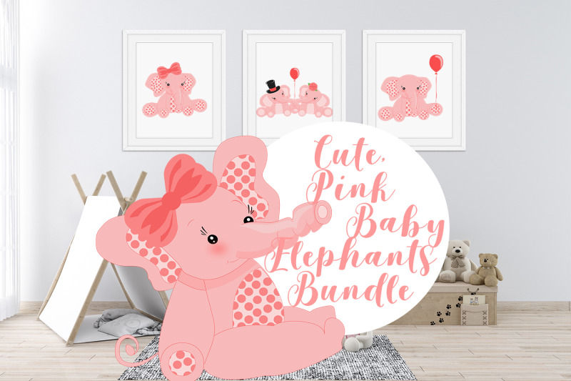 cute-pink-baby-elephants-bundle