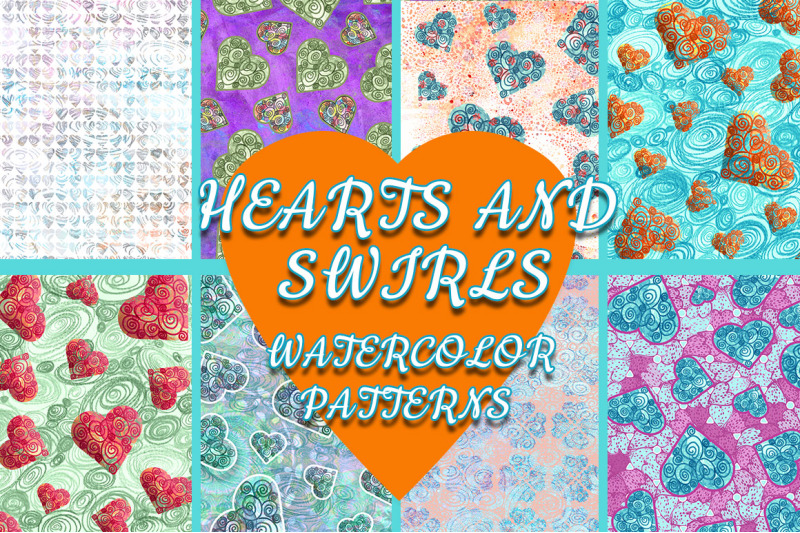 hearts-and-swirls-watercolor-patterns