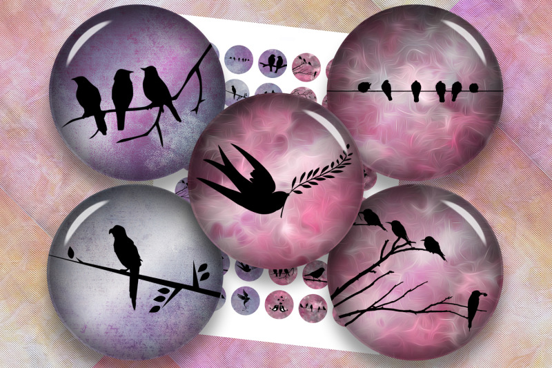 silhouettes-purple-birds-birds-silhouettes