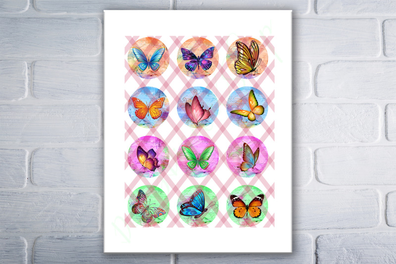 colorful-butterflies-printable-images-digital-collage-sheet