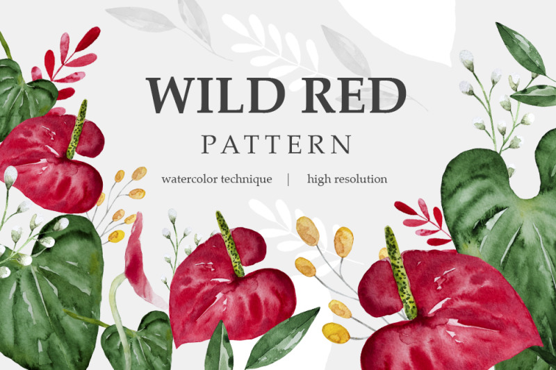 red-flower-patterns