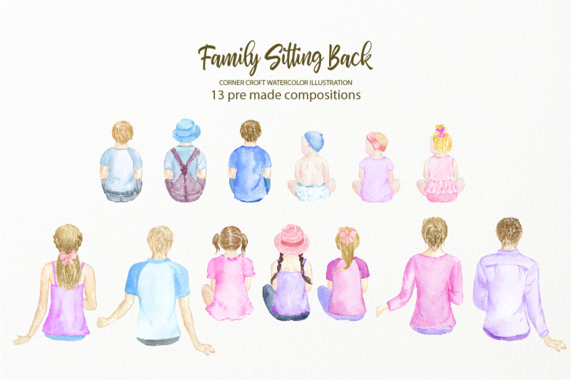 watercolor-clipart-family-sitting-back