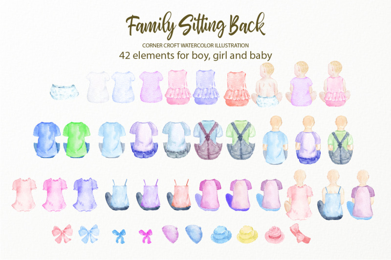 watercolor-clipart-family-sitting-back