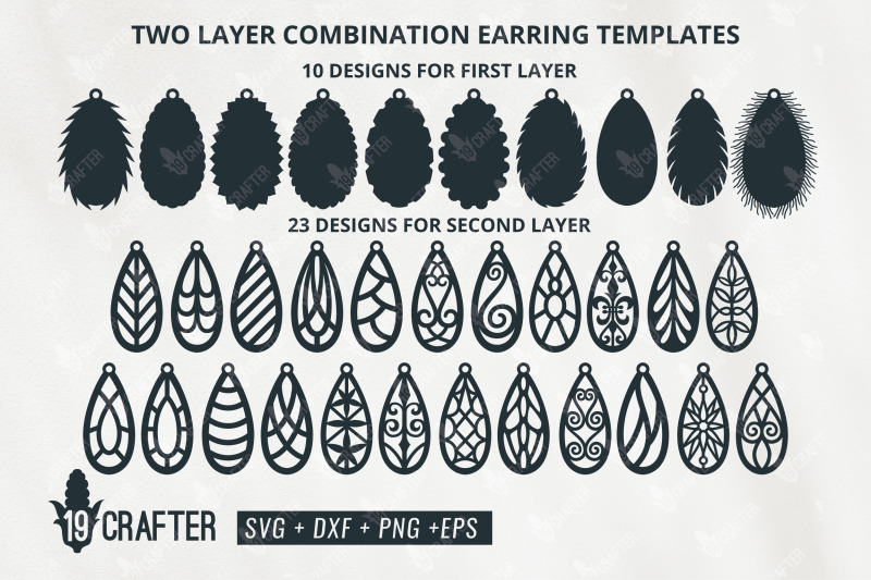 two-layer-tear-drop-shape-earring-templates-svg-bundle