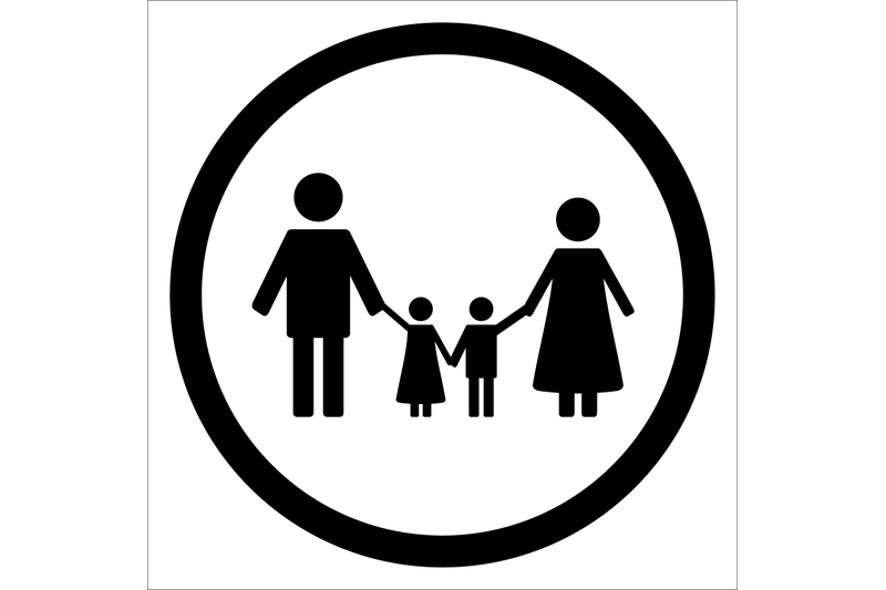 happy-family-black-silhouette-icon