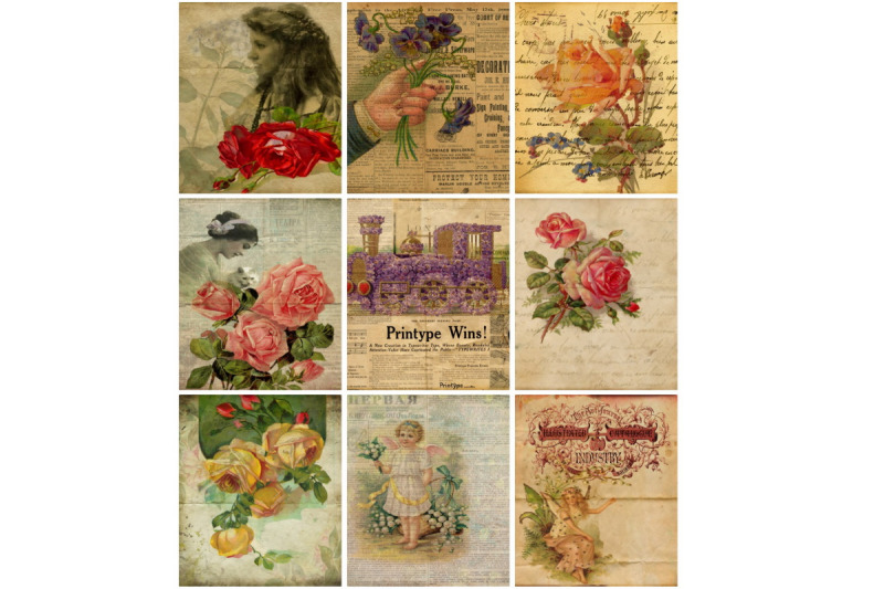 vintage-ephemera-valentine-tags-digital-collage