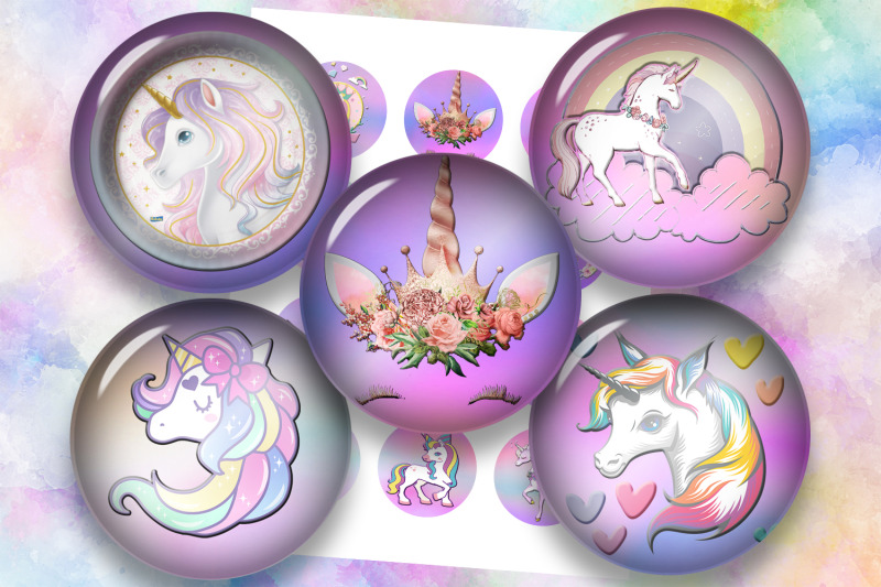 unicorn-digital-collage-sheet-unicorn-printable