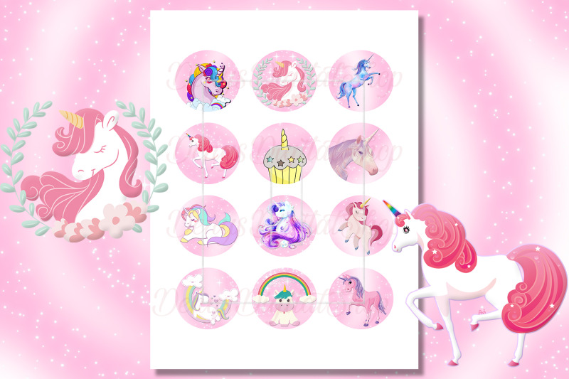 unicorn-digital-collage-sheet