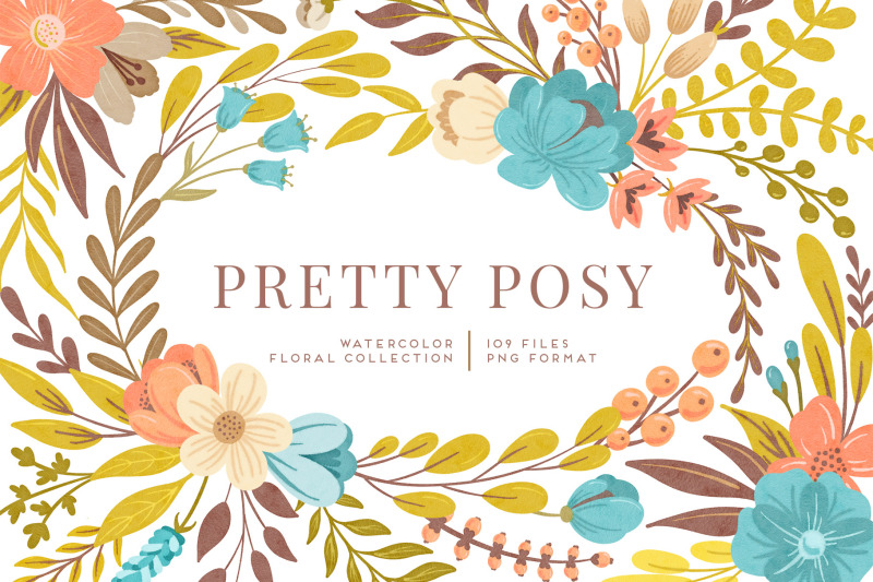 pretty-posy-watercolor-flower-graphics-kit