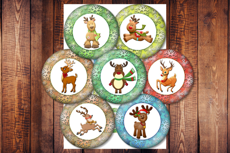 christmas-reindeer-digital-collage-sheet