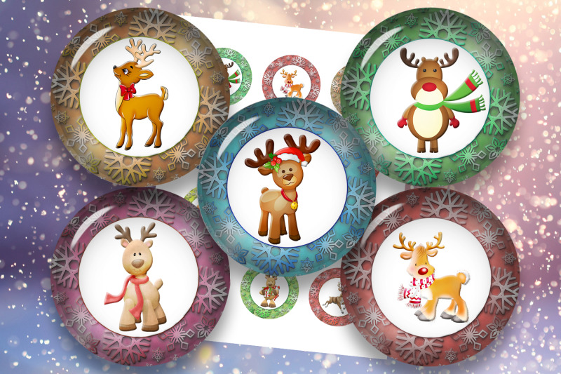 christmas-reindeer-digital-collage-sheet