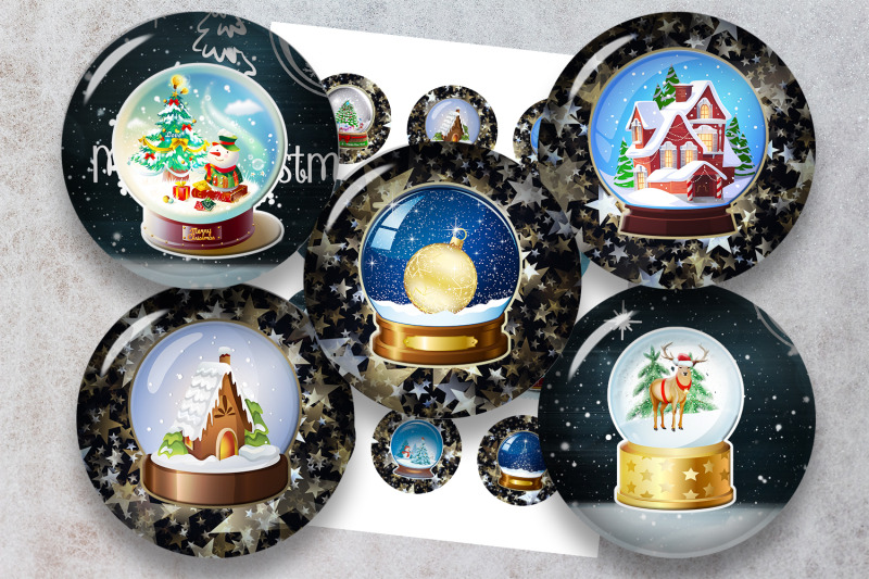 christmas-globe-digital-collage-sheet