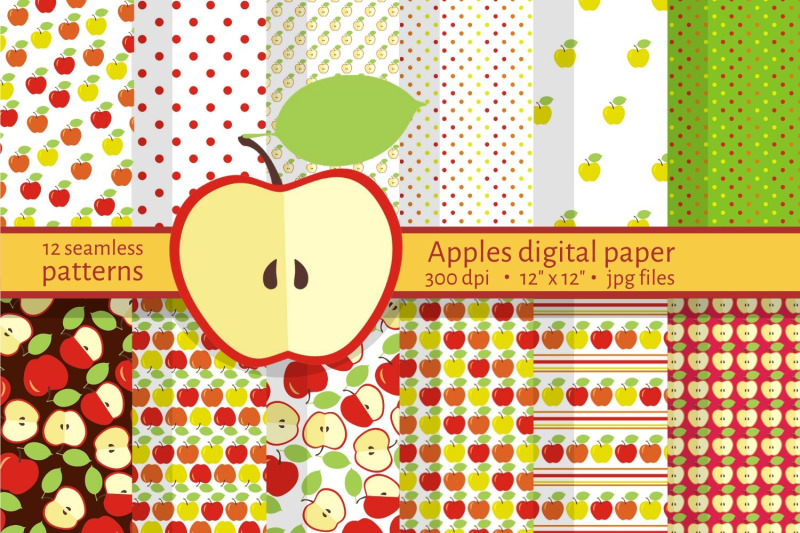 apple-seamless-pattern-set-fruit-clip-art