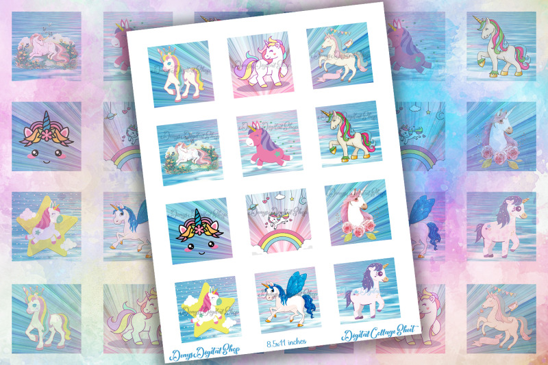 unicorns-unicorn-digital-collage-sheet-square-images-unicorn