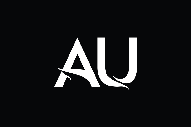 au-monogram-logo-design